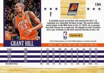 2011-12 Hoops - Artist's Proofs #194 Grant Hill Back