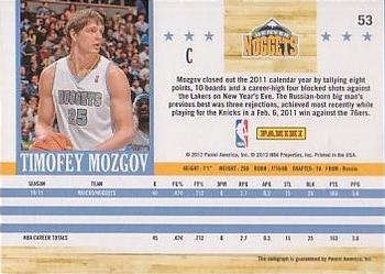 2011-12 Hoops - Autographs #53 Timofey Mozgov Back