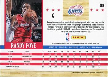 2011-12 Hoops - Autographs #88 Randy Foye Back