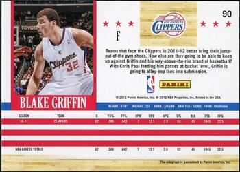 2011-12 Hoops - Autographs #90 Blake Griffin Back