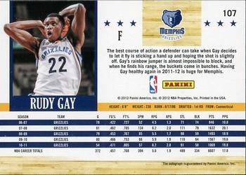 2011-12 Hoops - Autographs #107 Rudy Gay Back