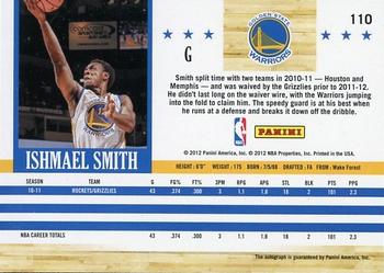 2011-12 Hoops - Autographs #110 Ishmael Smith Back