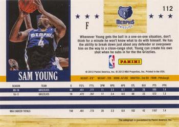 2011-12 Hoops - Autographs #112 Sam Young Back