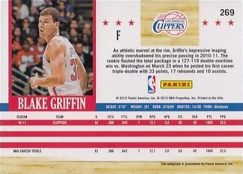 2011-12 Hoops - Autographs #269 Blake Griffin Back