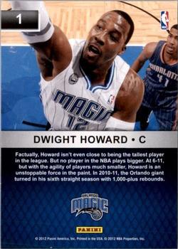 2011-12 Hoops - Bigs #1 Dwight Howard Back