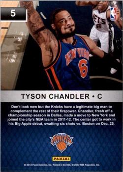 2011-12 Hoops - Bigs #5 Tyson Chandler Back