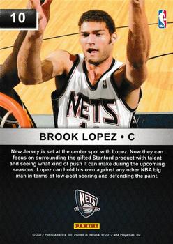 2011-12 Hoops - Bigs #10 Brook Lopez Back