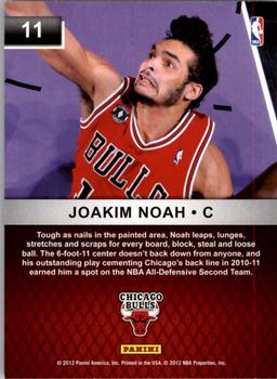 2011-12 Hoops - Bigs #11 Joakim Noah Back