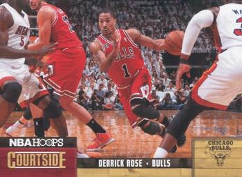 2011-12 Hoops - Courtside #12 Derrick Rose Front