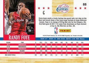 2011-12 Hoops - Glossy #88 Randy Foye Back