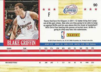 2011-12 Hoops - Glossy #90 Blake Griffin Back