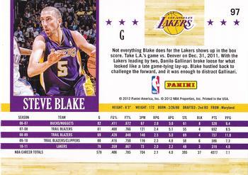 2011-12 Hoops - Glossy #97 Steve Blake Back