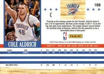 2011-12 Hoops - Glossy #168 Cole Aldrich Back