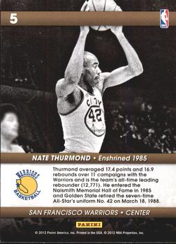 2011-12 Hoops - Hall of Fame Heroes #5 Nate Thurmond Back
