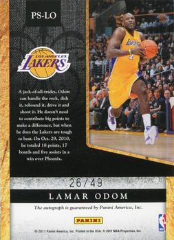 2011-12 Hoops - Private Signings #PS-LO Lamar Odom Back