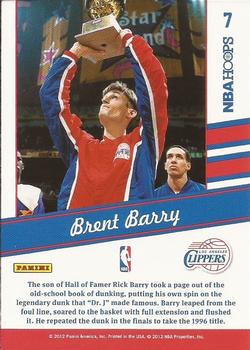 2011-12 Hoops - Slam Dunk Champion #7 Brent Barry Back