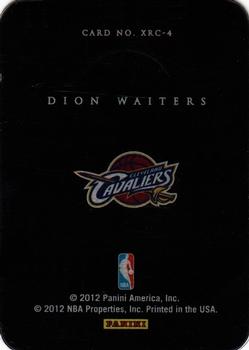 2011-12 Panini Gold Standard - 2012 Draft Pick Redemptions #XRC-4 Dion Waiters Back