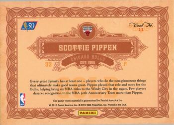 2011-12 Panini Gold Standard - Golden 50 Materials #11 Scottie Pippen Back