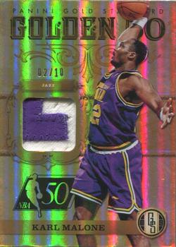 2011-12 Panini Gold Standard - Golden 50 Materials Prime #5 Karl Malone Front