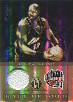 2011-12 Panini Gold Standard - Hall of Gold Materials #17 Karl Malone Front
