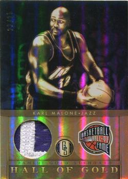 2011-12 Panini Gold Standard - Hall of Gold Materials Prime #17 Karl Malone Front