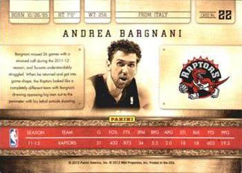 2011-12 Panini Gold Standard - Platinum Gold #22 Andrea Bargnani Back