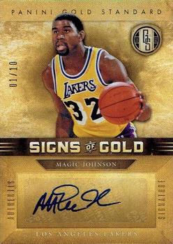 2011-12 Panini Gold Standard - Signs of Gold #SG-9 Magic Johnson Front