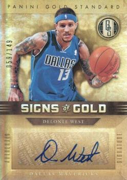 2011-12 Panini Gold Standard - Signs of Gold #SG-68 Delonte West Front