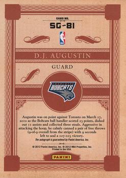 2011-12 Panini Gold Standard - Signs of Gold #SG-81 D.J. Augustin Back