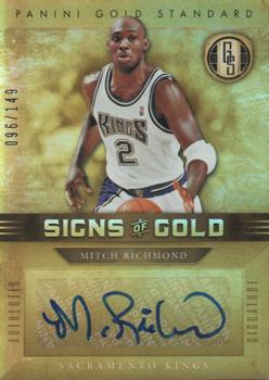 2011-12 Panini Gold Standard - Signs of Gold #SG-87 Mitch Richmond Front