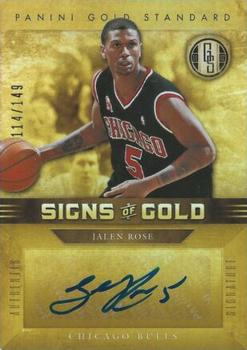 2011-12 Panini Gold Standard - Signs of Gold #SG-96 Jalen Rose Front