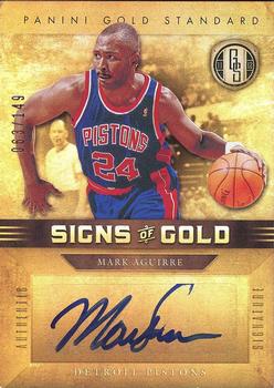 2011-12 Panini Gold Standard - Signs of Gold #SG-99 Mark Aguirre Front