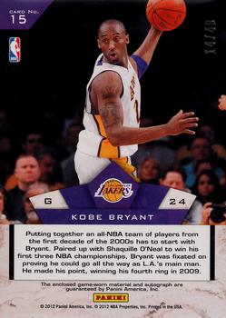 2011-12 Panini Limited - Decade Dominance Materials Signatures #15 Kobe Bryant Back