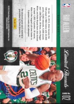 2011-12 Panini Limited - Limited Threads #2 Ray Allen Back