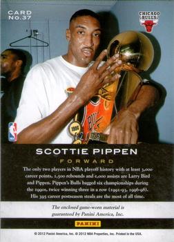 2011-12 Panini Limited - Trophy Case Materials #37 Scottie Pippen Back