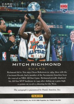 2011-12 Panini Limited - Trophy Case Signatures #48 Mitch Richmond Back