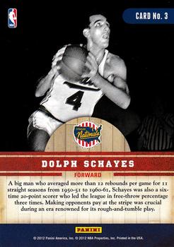 2011-12 Panini Past & Present - Changing Times #3 Dolph Schayes Back