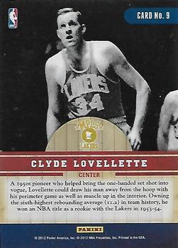 2011-12 Panini Past & Present - Changing Times #9 Clyde Lovellette Back