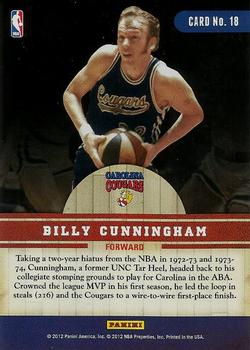 2011-12 Panini Past & Present - Changing Times #18 Billy Cunningham Back