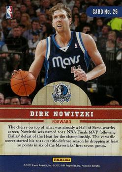 2011-12 Panini Past & Present - Changing Times #26 Dirk Nowitzki Back