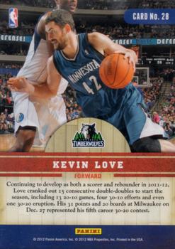 2011-12 Panini Past & Present - Changing Times #28 Kevin Love Back