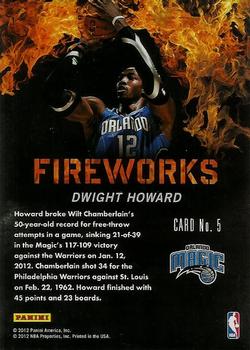 2011-12 Panini Past & Present - Fireworks #5 Dwight Howard Back
