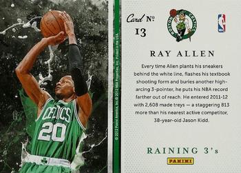 2011-12 Panini Past & Present - Raining 3's #13 Ray Allen Back