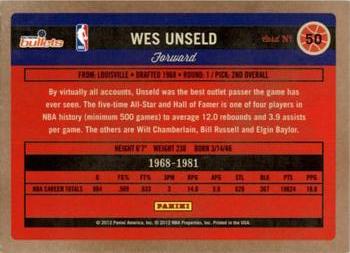 2011-12 Panini Past & Present - Variations #50 Wes Unseld Back