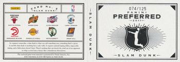 2011-12 Panini Preferred - Slam Dunk Memorabilia #2 Scottie Pippen / Clyde Drexler / Grant Hill / Kevin Garnett / Shaquille O'Neal / Dominique Wilkins / Shawn Kemp / Larry Johnson Back