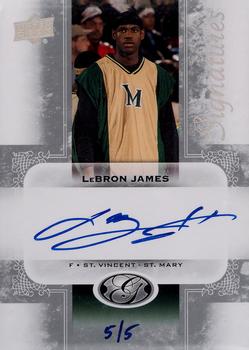 2011 Upper Deck All-Time Greats - Signatures Silver #AGS-JA1 LeBron James Front