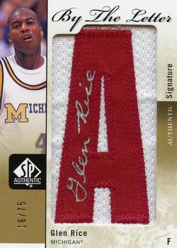 2011-12 SP Authentic - By the Letter #BL-GR Glen Rice Front