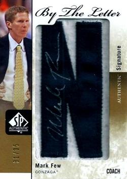 2011-12 SP Authentic - By the Letter #BL-MF Mark Few Front