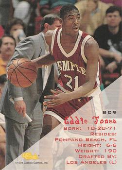 1994 Classic Draft - Bonus Cards #BC9 Eddie Jones Back