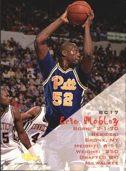 1994 Classic Draft - Bonus Cards #BC17 Eric Mobley Back